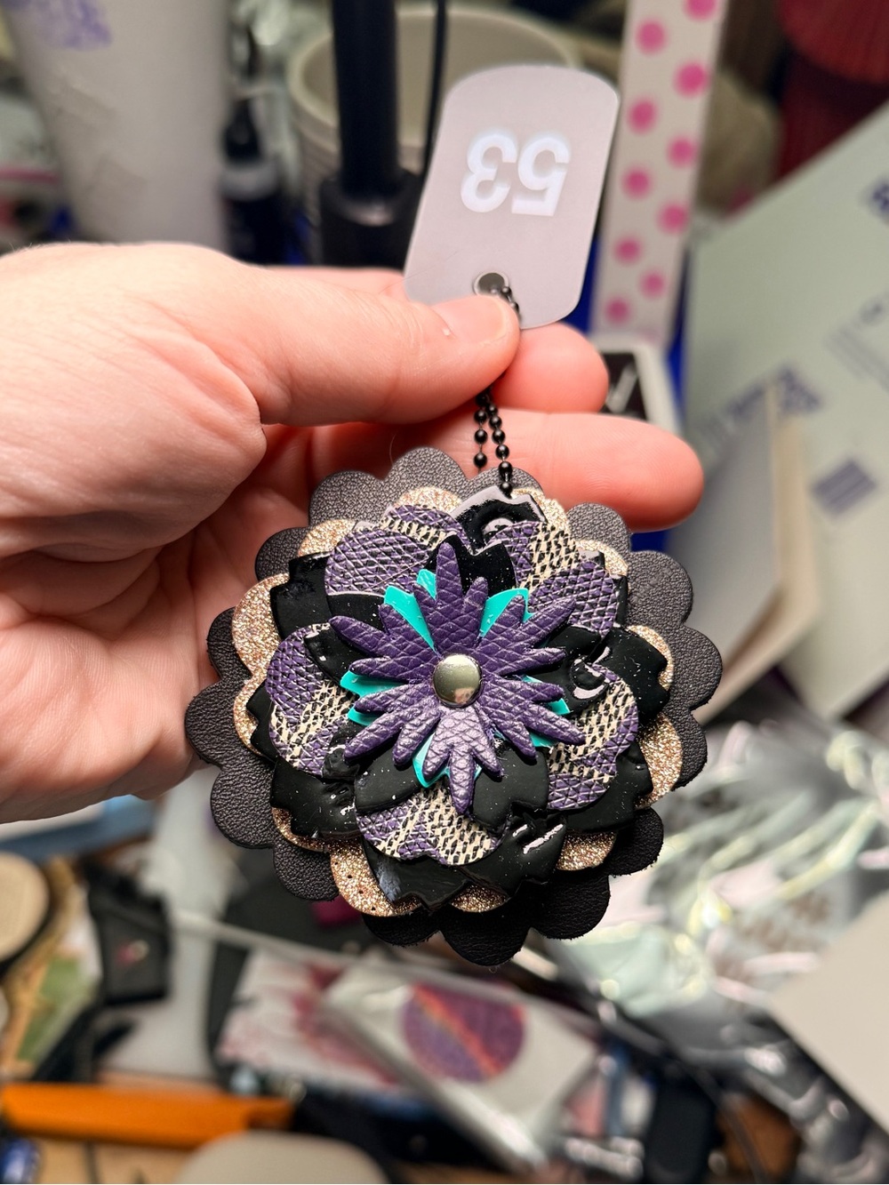 Handmade Floral Bag Charm